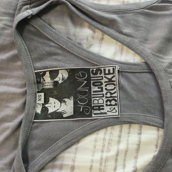 Young, Fabulous & Broke- Maelle Maxi Dress in Pink & Gray Abstract - Picture 9 of 9